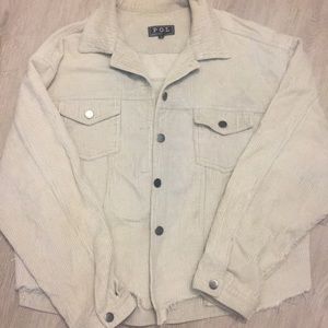 Vintage Corduroy Raw Hem Jacket
